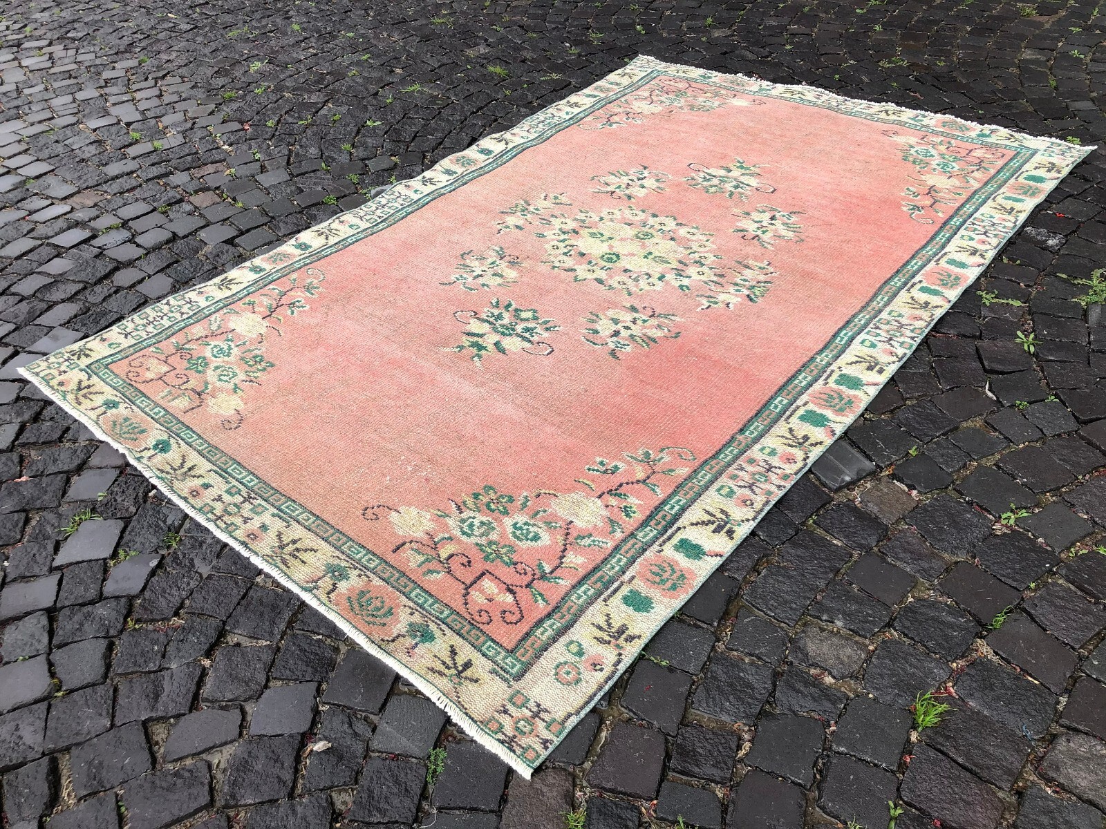 VINTAGE LARGE RUG, HANDMADE WOOL RUG, BOHEMIAN RUG, CARPET | 5,5 x 8,7 ft gallery
