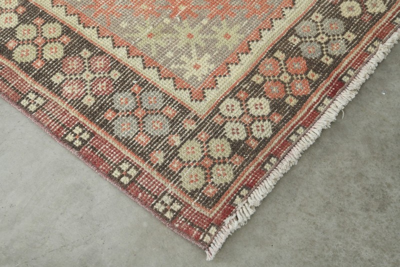 4x8 Turkish Area Rug Hand-Knotted Vintage Neutral Wool Rug Oushak Carpet,842 gallery