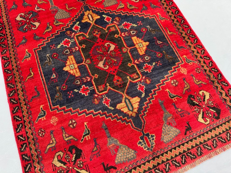 Vintage Afghan Hand-Knotted Soft Wool Rug – Intricate Geometric Area Kitchen Rug gallery