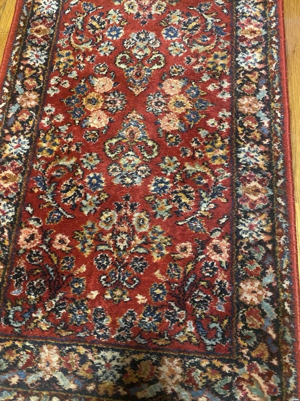 Vintage Karastan Red Sarouk Wool Design 710 2.2'x4' Nice gallery