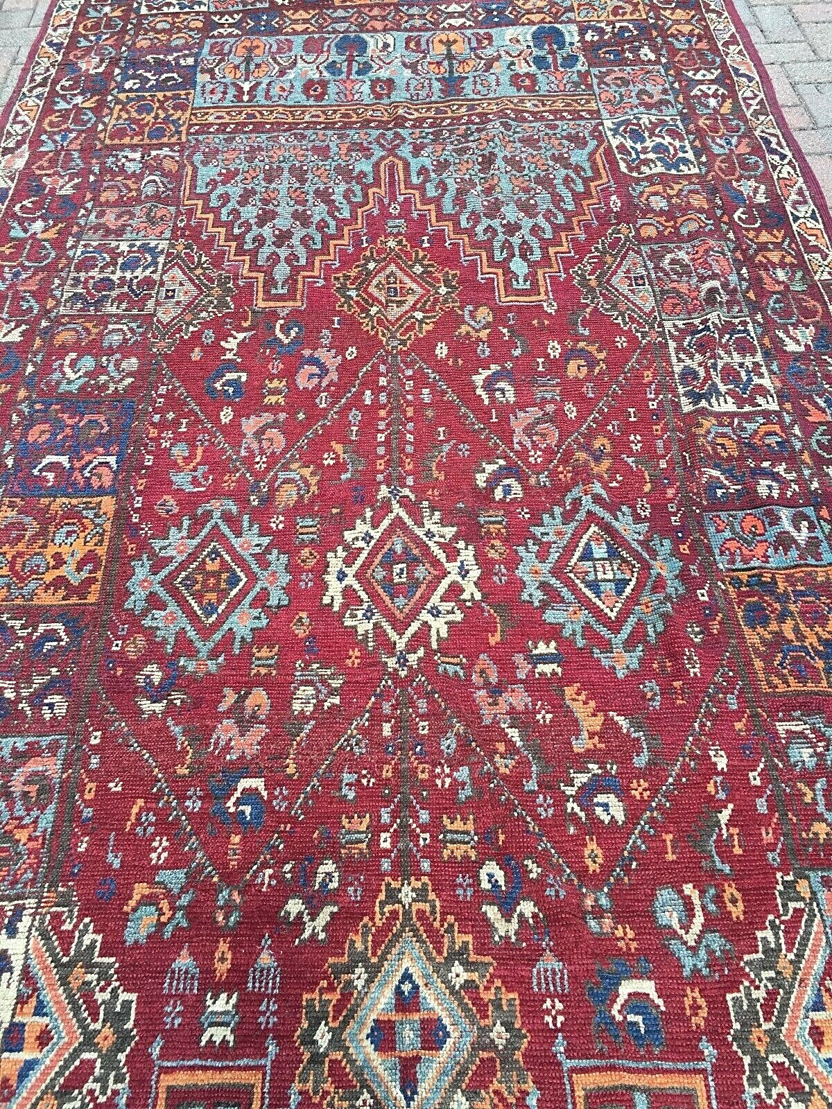 Antique Moroccan Rabat gallery size Carpet 5'5"x15'5" c. late 19th cent. gallery