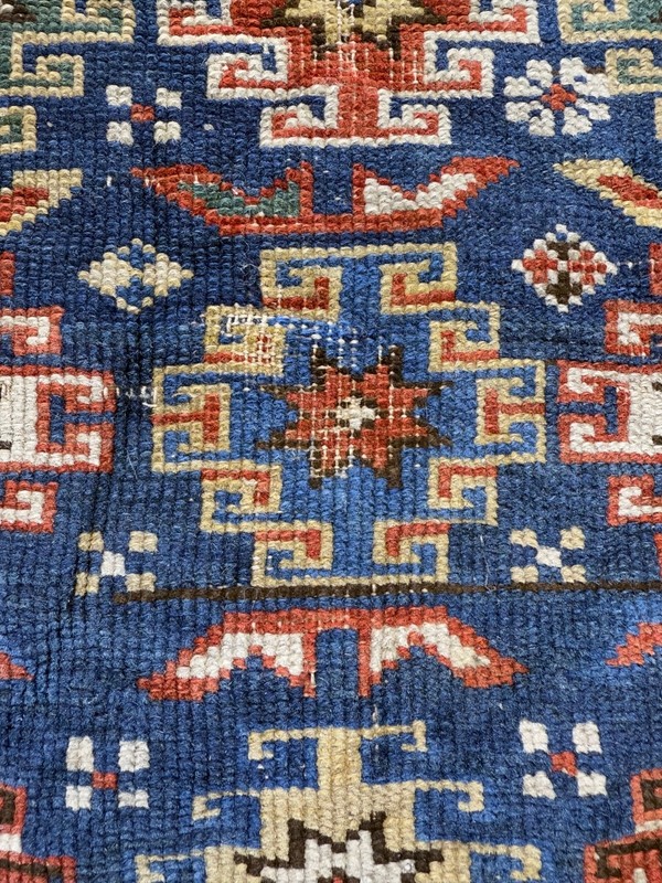 Antique Rare Authentic Collectibe Hand Knotted Azerbaijan Chi Chi Distressed Rug gallery