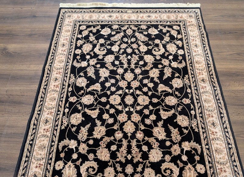 4x6 Karastan Per'sian Renaissance Rug, Black, Wool & Silk, Floral Allover gallery