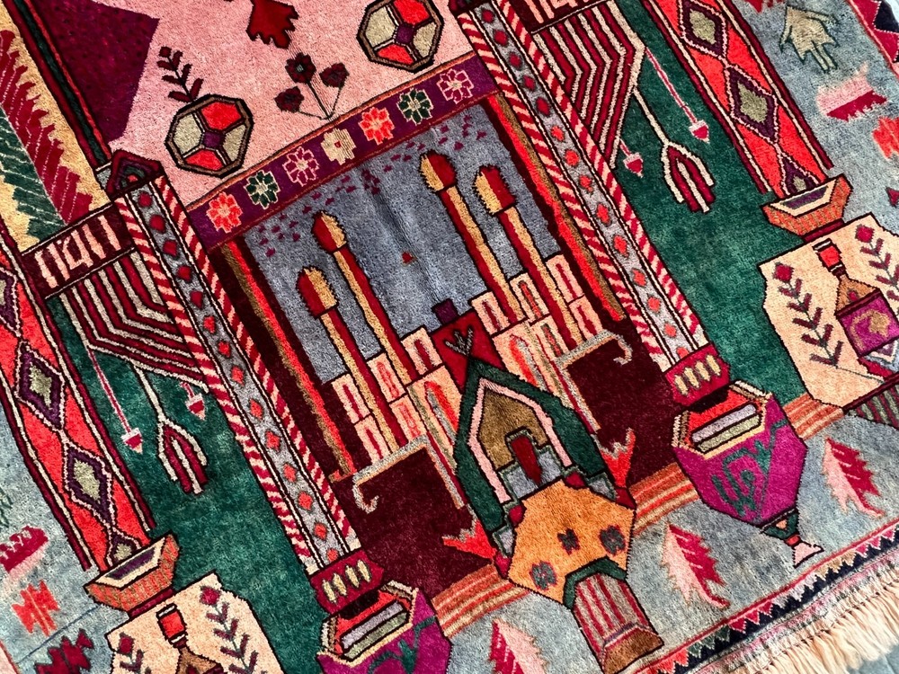120 X 200 cm COLLECTORRS' ITEM Vintage Natural Vegetable Dye Maldari Prayer Rug