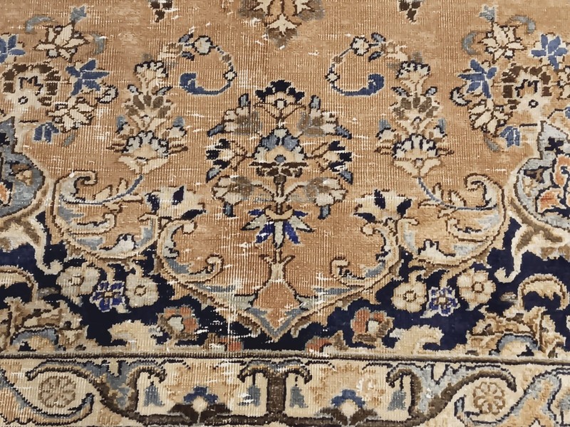 ESTATE 10x12 SIGNED CIRCA 1920 STONE-WASHED HANDMADE-KNOTTED WOOL RUG 582647 gallery