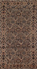 Vintage Muted Wool Bakhtiari Geometric Nomadic Hand-knotted Area Rug 5×10 Carpet