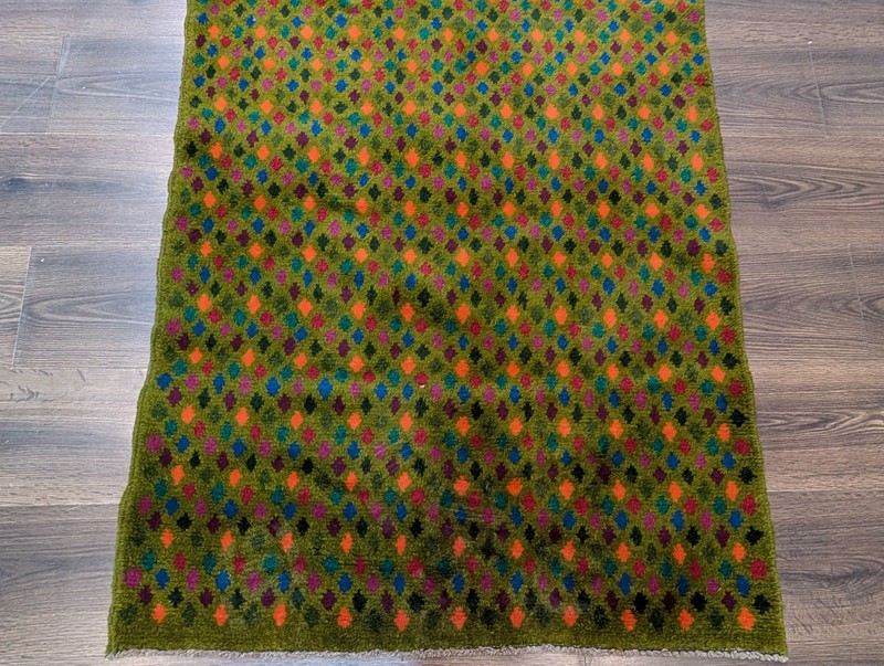 Afghan Balouch Rug 3x5, Multicolor, Hand Knotted, Wool gallery