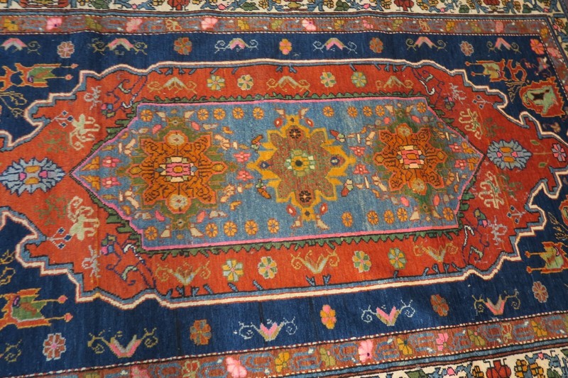 Antique Vintage Russian Caucasian Shirvan Kazak Hand Knotted Wool Rug 3'9 x 6'9 gallery