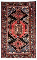 Vintage Hand Knotted Tribal Tarom Wool Oriental Rug 4×7 Navy Blue Red Boho