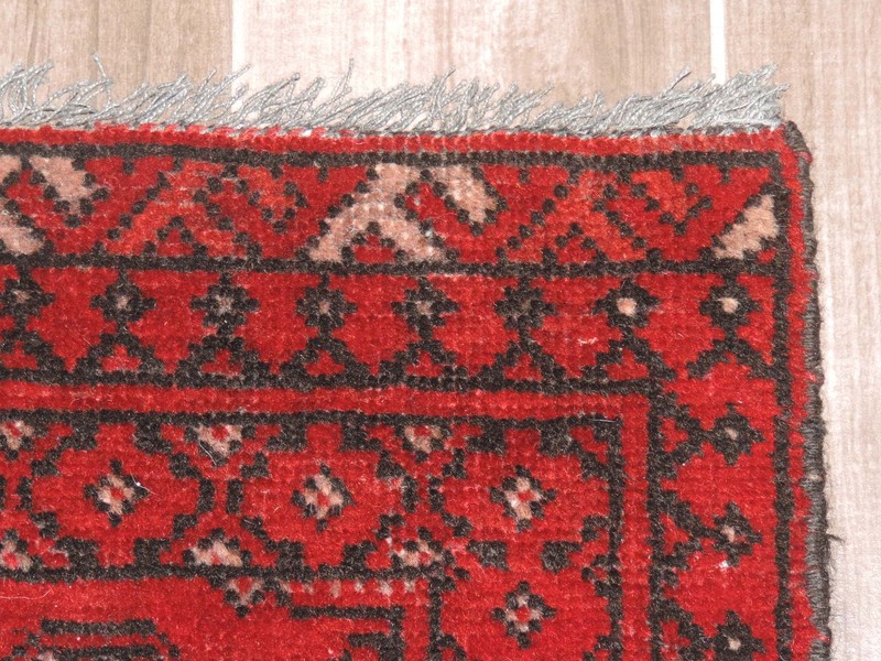 18" x 22" Handmade Afghan Bokharra Wool Rug gallery