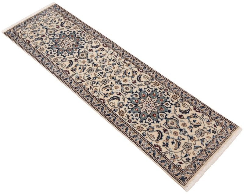 Nain 9la Hand-Knotted Persian Carpet 76x22 3/8in-Neu, Orient,Carpet,Runner,Beige gallery