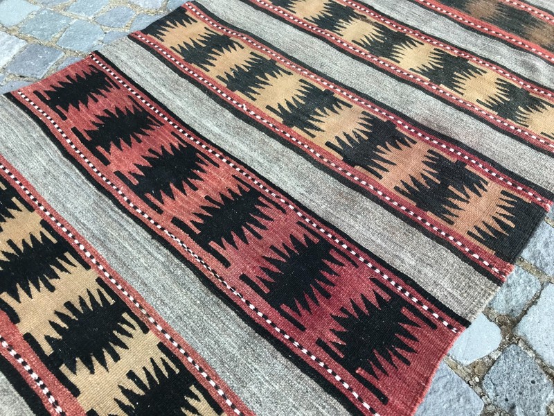Turkish Vintage Rug Handmade Kilim runner Handwoven kilim 3,2 x 7,5 ft gallery