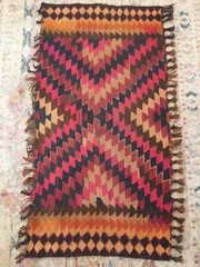 Kurdish Hand-Woven Kilim Rug 47.5 x 25.5 inches