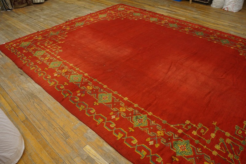 9'x13' Antique Open Color Red Field Turkish Oushak Room Size Wool Rug gallery