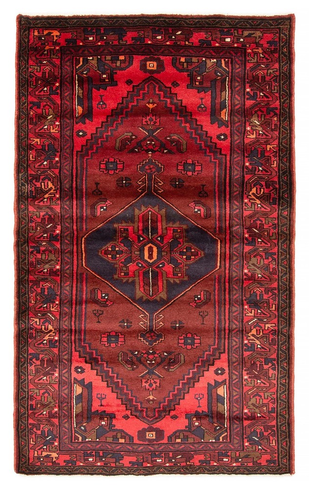 Vintage Hand-Knotted Area Rug 4'3" x 6'11" Traditional Oriental Wool Carpet