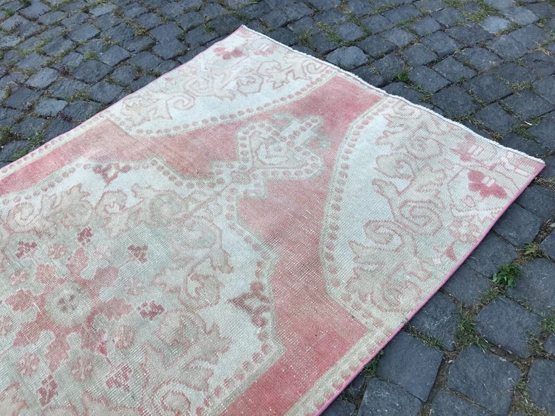 Oushak Kilim Rug Boho Decor Rug Home Decor Rug Turkish Vintage Rug 3,4 x 6,6 ft gallery
