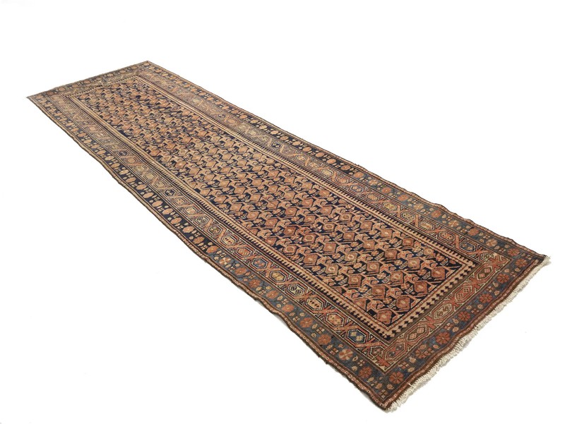 Antique Allover Design Runner Rug Handmade Wool Oriental Hallway Carpet 3X11 ft gallery