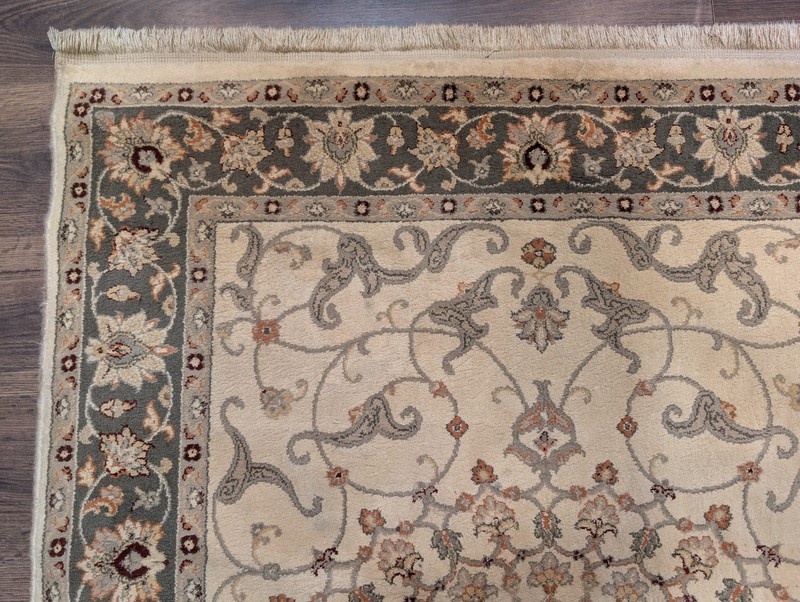 Per'sian Design Rug 4x6, Cream & Green, Medallion, Belgium Power-Loomed Rug gallery