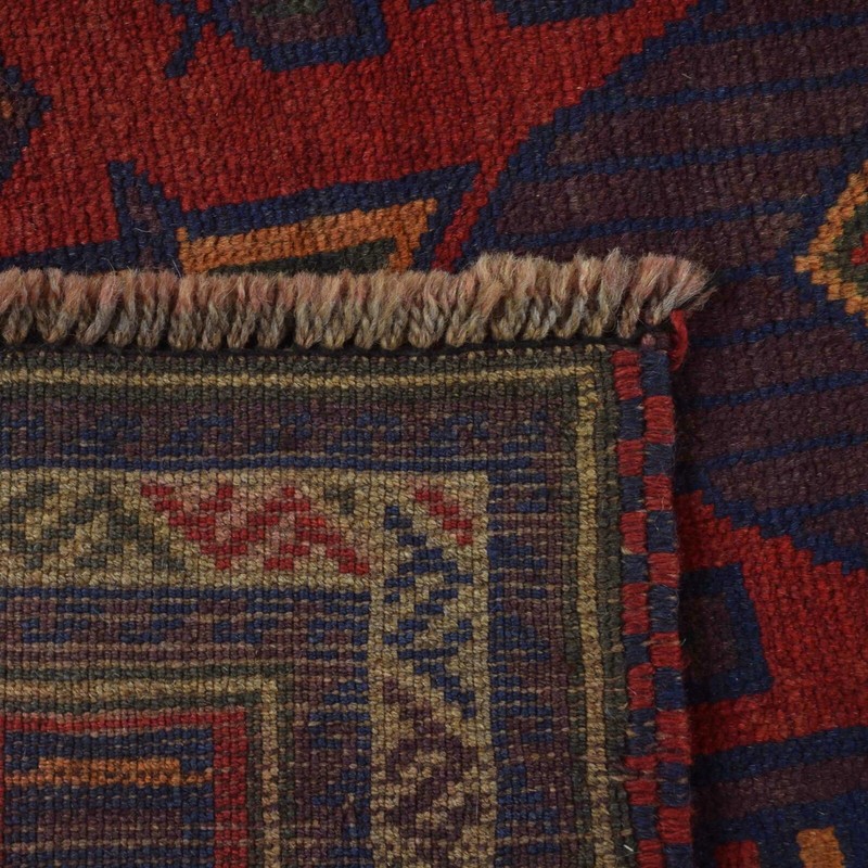 Old Handmade Oriental Woolen Prayer Rug Artisan By Balouch Rug 2'11x4'0ft P29281 gallery