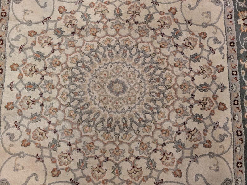 Per'sian Design Rug 4x6, Cream & Green, Medallion, Belgium Power-Loomed Rug gallery