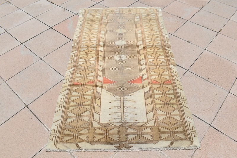 Muted Dye Oushak Rug 3'5'' x 6'4'' ft Turkish Anatolian Oushak Hand Knotted Rug gallery