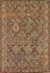 Vintage Muted Garden Design Bakhtiari Area Rug 7×10 Traditional Handmade Carpet