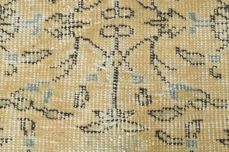Turkish Small Runner Rug 2x5 Hand-Knotted Vintage Oushak Oriental Rug Carpet,709 gallery