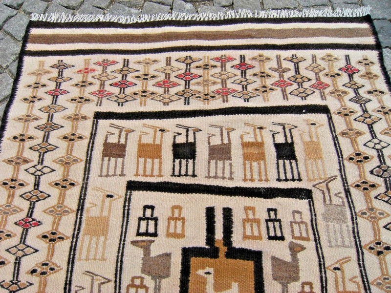 Vintage Moroccan Berber Traditional Hand Woven Kilim Rug 46'' X 76'' Area Rug gallery