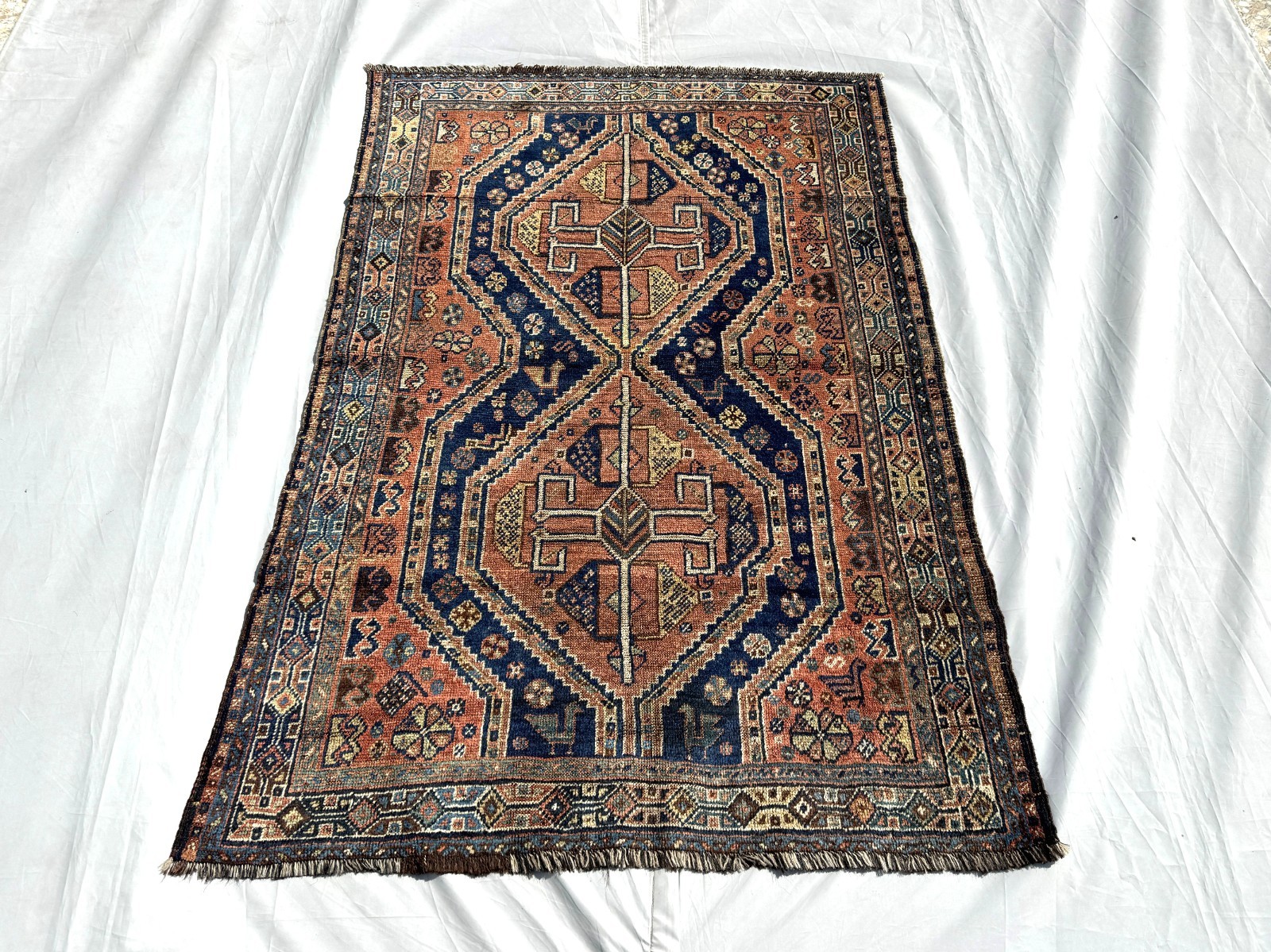 4x6Ft Afghan Hand Knotted Baluchi Area Rug Geometric Oriental Caucasian Carpet gallery