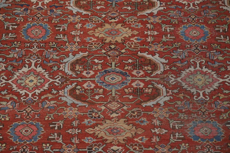 Pre-1900 Vegetable Dye Antique Rug 8x11 Wool Hand-knotted Living Room Carpet gallery