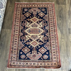 Hamadan Antique Oriental rug Authentic Geometric Design c.1900–1920 | 2”7 x 4