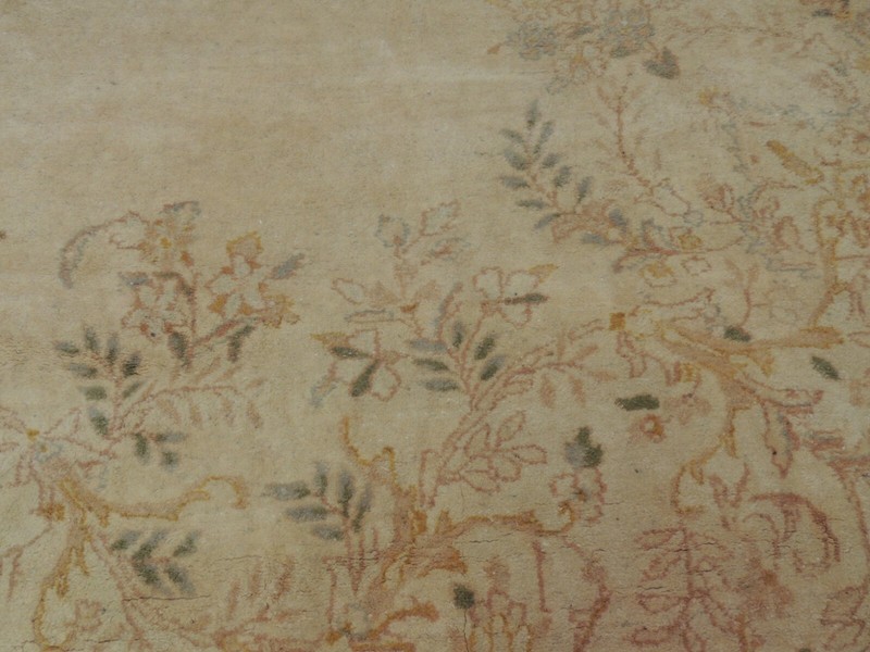 11x18 12x18 Antique Palace size Kermaan Oriental Area Rug Gold Beige wool gallery