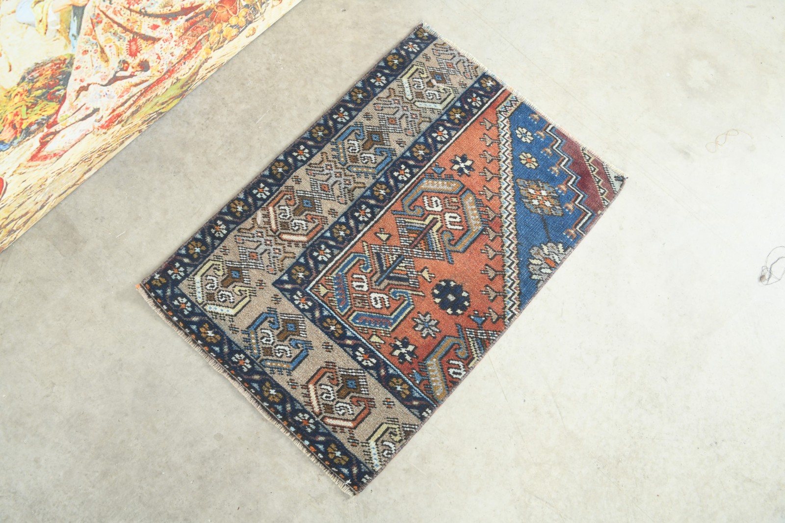 2x2 Turkish Door Mat Rug Hand-Knotted Mini Carpet Vintage Small Rug Boho,868 gallery