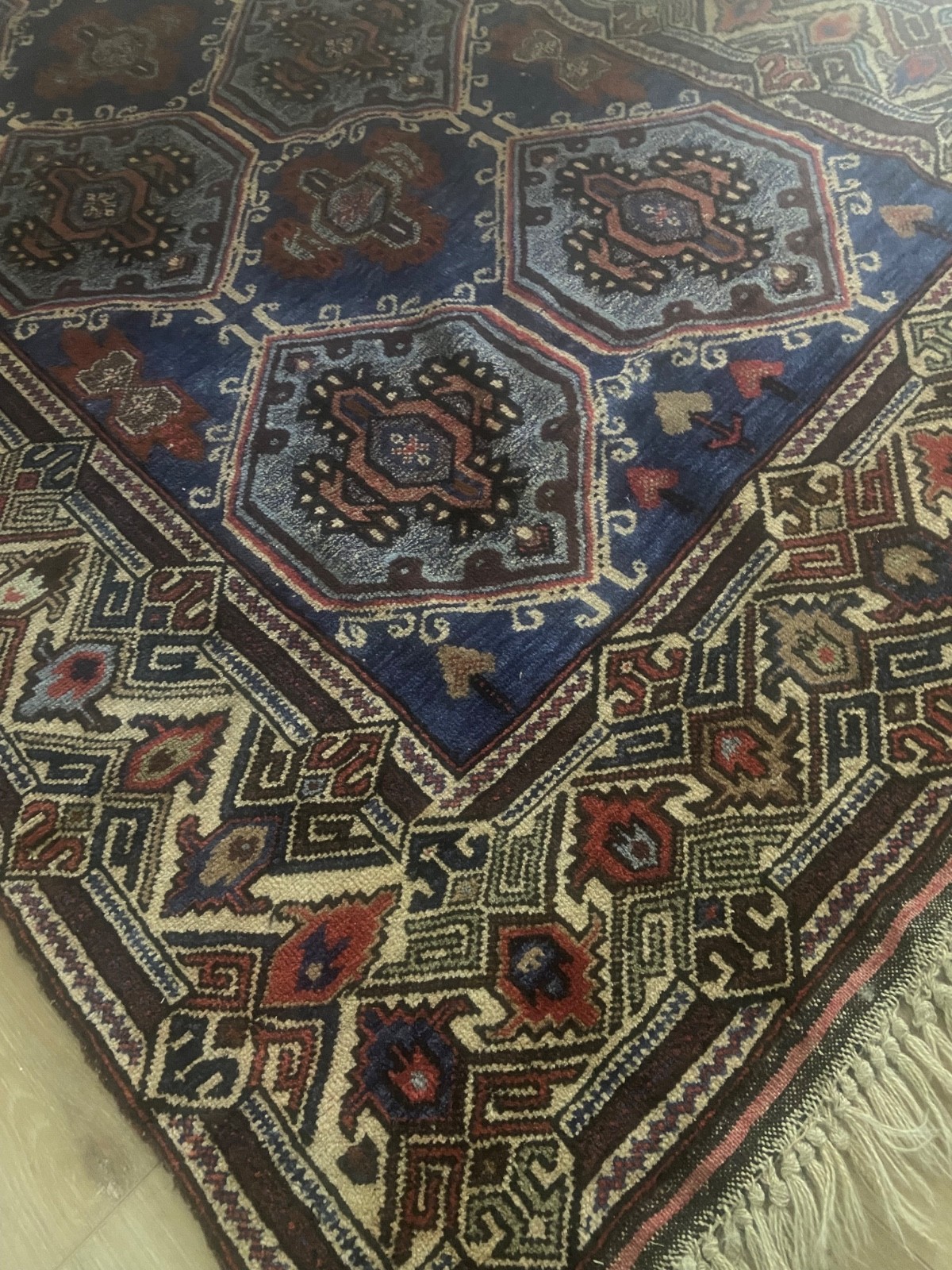 Blue Antique Afghan Baluchi Rug 78x48 Hand Knotted Persian Style Oriental Carpet gallery