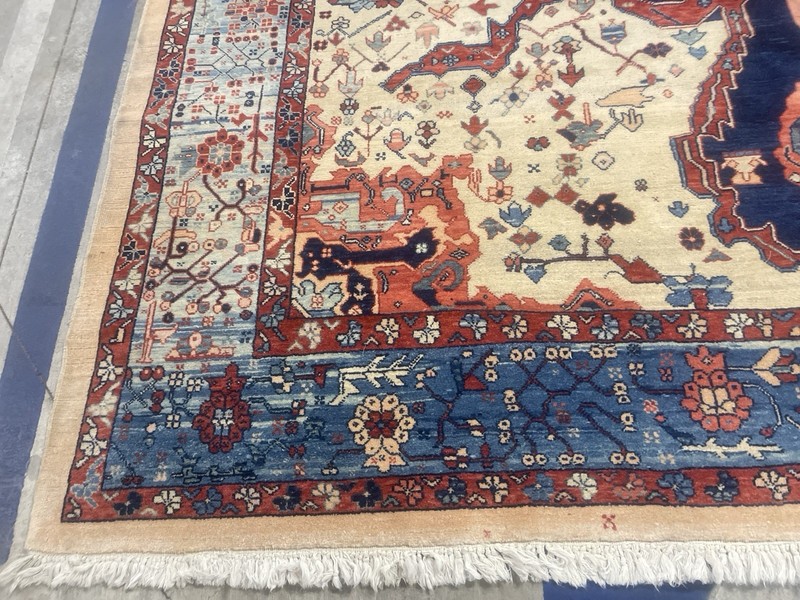 VINTAGE AZERI WOVEN LEGENDS TURKISH ORIENTAL RUG BLACK MOUNTAIN SERAPI DESIGN gallery