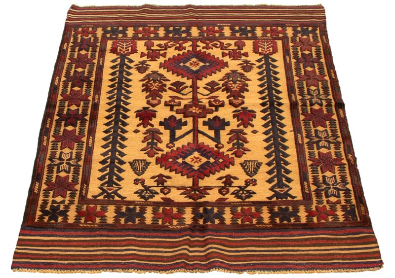 Vintage Traditional Hand-Knotted Area Rug 4'2" x 6'3" Oriental Wool Carpet gallery