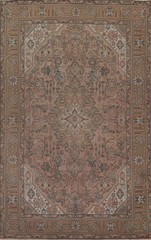 Pink Geometric Traditional Area Rug 6×10 Hand-knotted Wool Vintage for Any Room