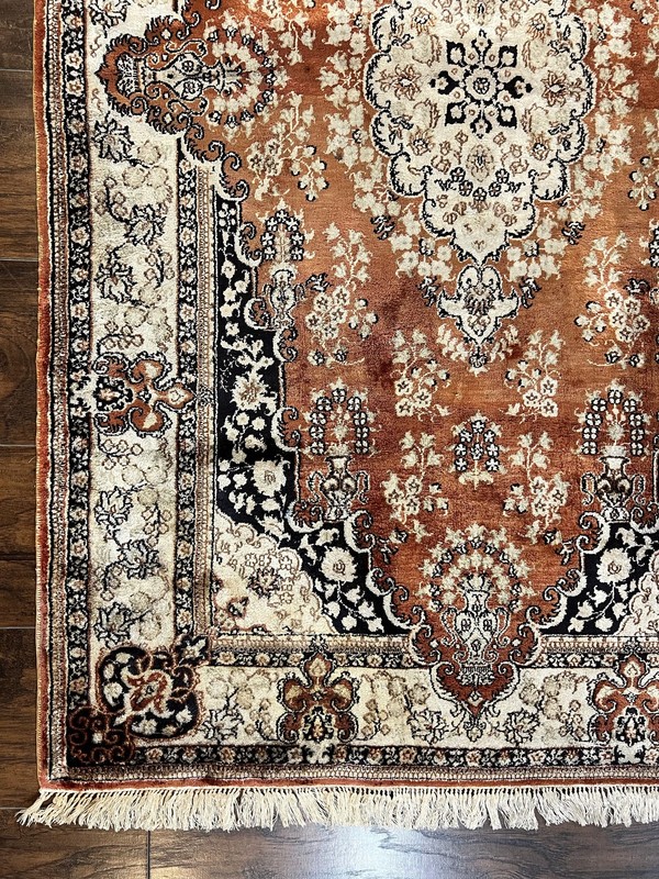 Turkish Silk Rug 3x5 Very Fine 400 KPSI Floral Medallion Handmade Silk on Silk gallery