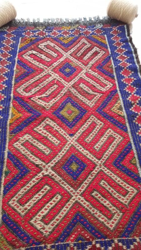 Area Antique Kilim Rug Anatolian Handmade Blue Rug Traditional Kitchen Decor Rug gallery