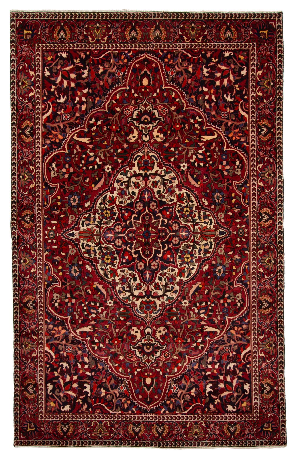 Vintage 6'7" x 10'6" Traditional Hand Knotted Vegetable Dye Wool Area Rug gallery