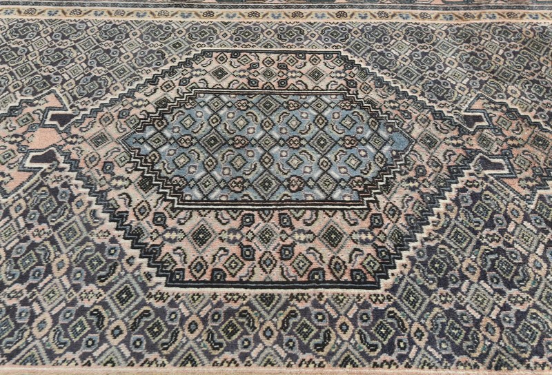 Hand-Knotted Semi-Antique Oriental Rug 5X10 ft Wide Traditional Geometric Carpet gallery