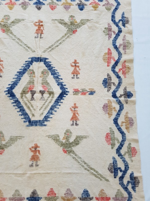 Vintage Handmade Traditional Beautiful Afghani Kilim Floor Rug Carpet 197x143 cm gallery