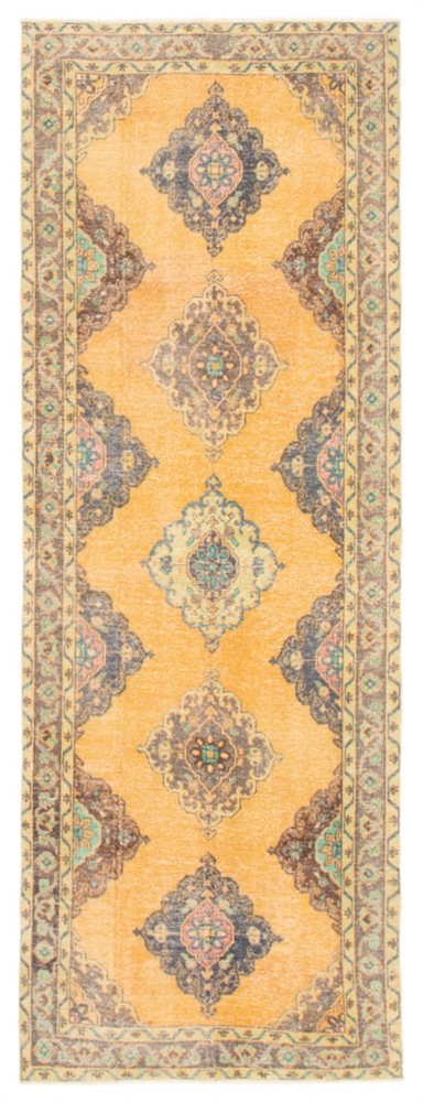 Vintage Hand-Knotted Carpet 4'8" x 12'8" Traditional Oriental Wool Area Rug