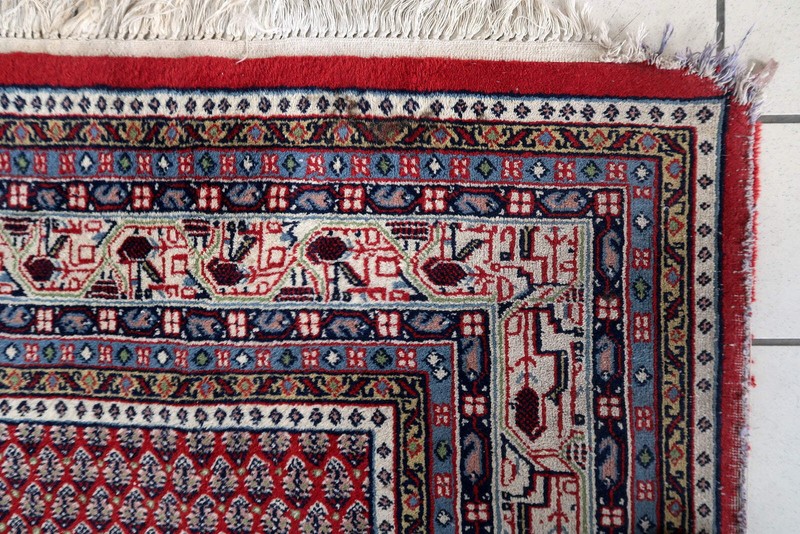 Handmade vintage Indian Seraband rug 6.6' x 8.2' (204cm x 252cm) 1970s - 1C1062 gallery