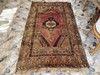 Antique Vintage Turkish Oushak Rug 4x6.6 ft Hand-Knotted Wool Tribal Geometric gallery