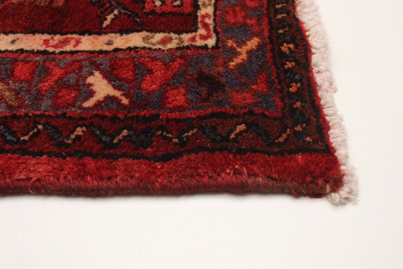 Vintage Hand-knotted Runner Rug 3'8" x 9'2" Traditional Oriental Wool Carpet gallery