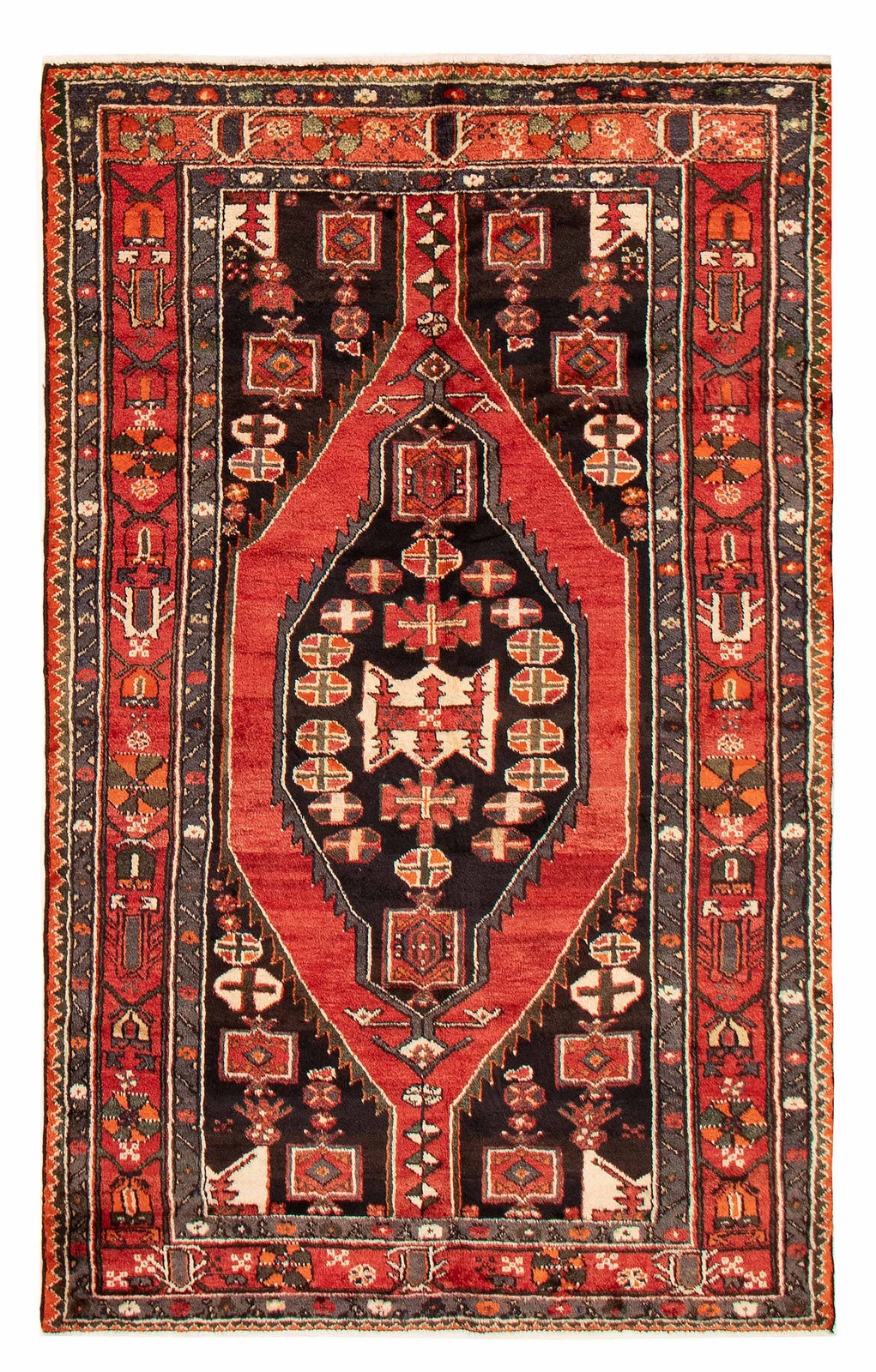 Vintage 4'6" x 7'5" Traditional Hand Knotted Vegetable Dye Wool Area Rug gallery