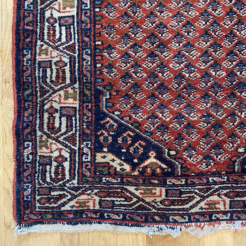 Vintage Rug 2' 7 x 4' 1 Red Hand Knotted Farmhouse Oriental Rug gallery