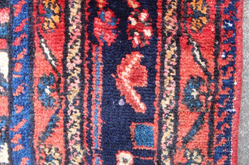 Vintage Hand Made Traditional Oriental Wool Black Narrow Long Runner 485x105cm gallery