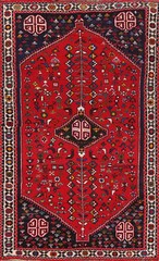 Geometric Tribal Traditional Hand-made Area Rug Wool Vegetable Dye Carpet 5×8
